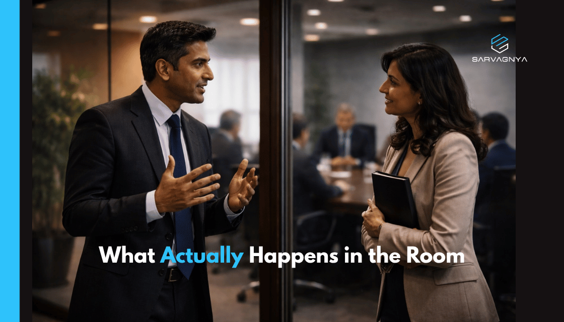 Sarvagnya Solutions - What Actually Happens in the Room